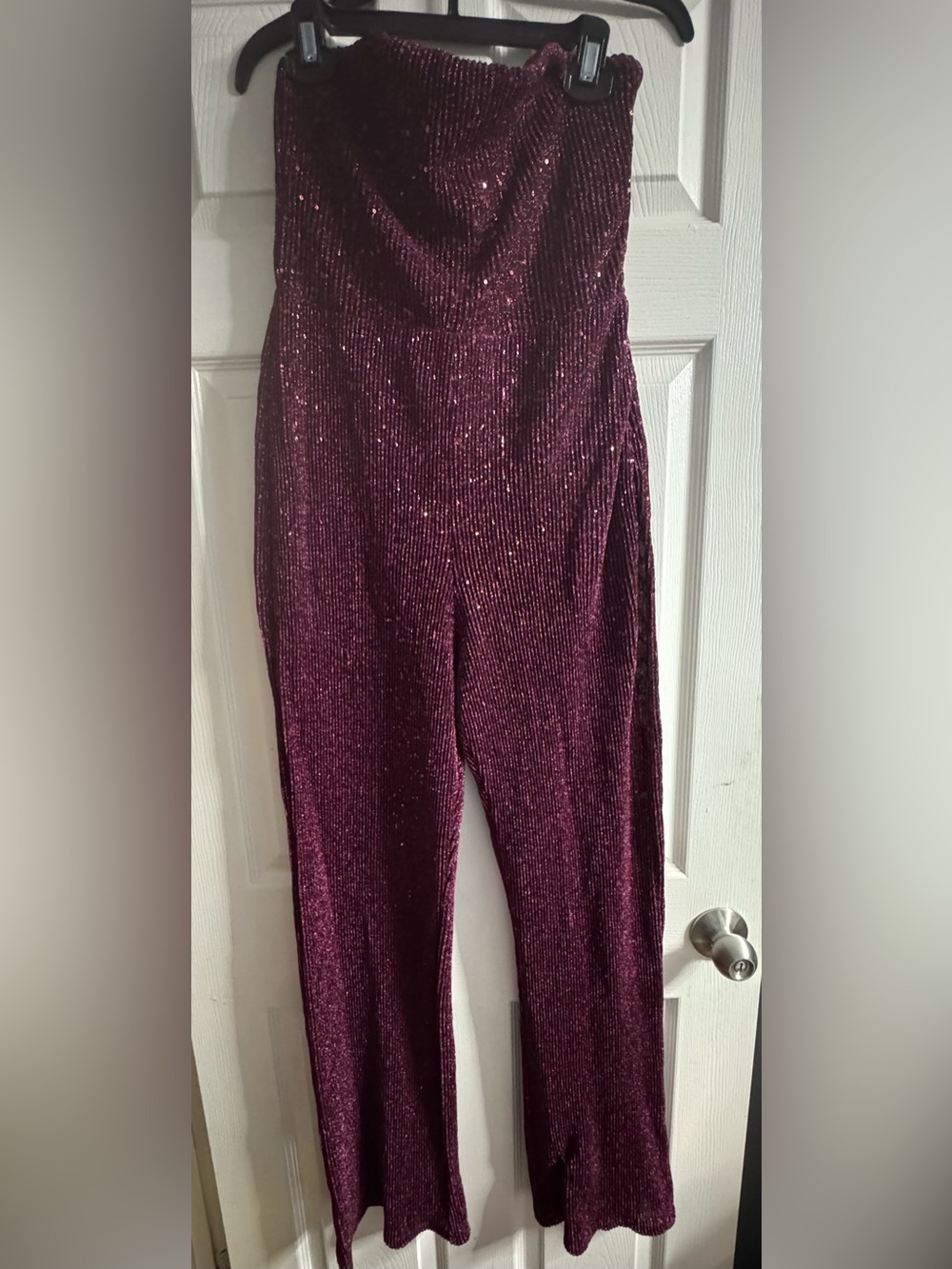 wild fable Sparkling Burgundy Strapless Jumpsuit